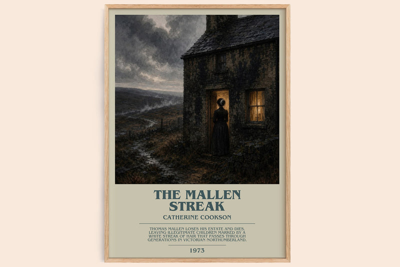The Mallen Streak bookish book poster by Catherine Cookson – framed literary art print
