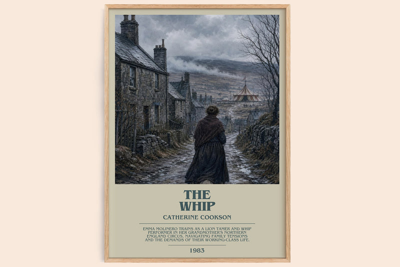 The Whip bookish book poster by Catherine Cookson – framed literary art print
