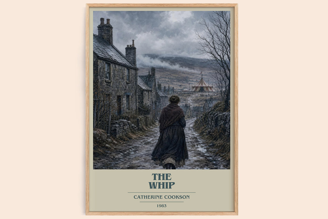 The Whip book cover book poster by Catherine Cookson – framed literary art print