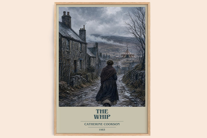 The Whip book cover book poster by Catherine Cookson – framed literary art print