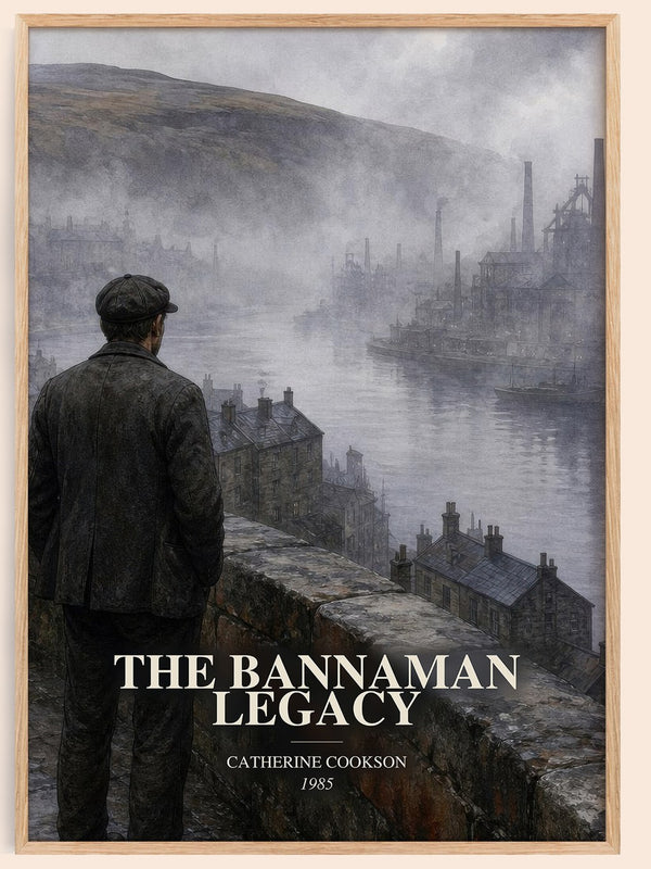 The Bannaman Legacy watercolour book poster by Catherine Cookson – framed literary art print