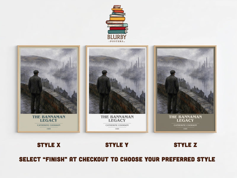 The Bannaman Legacy book cover print in frame leaning in hallway – historical fiction wall art