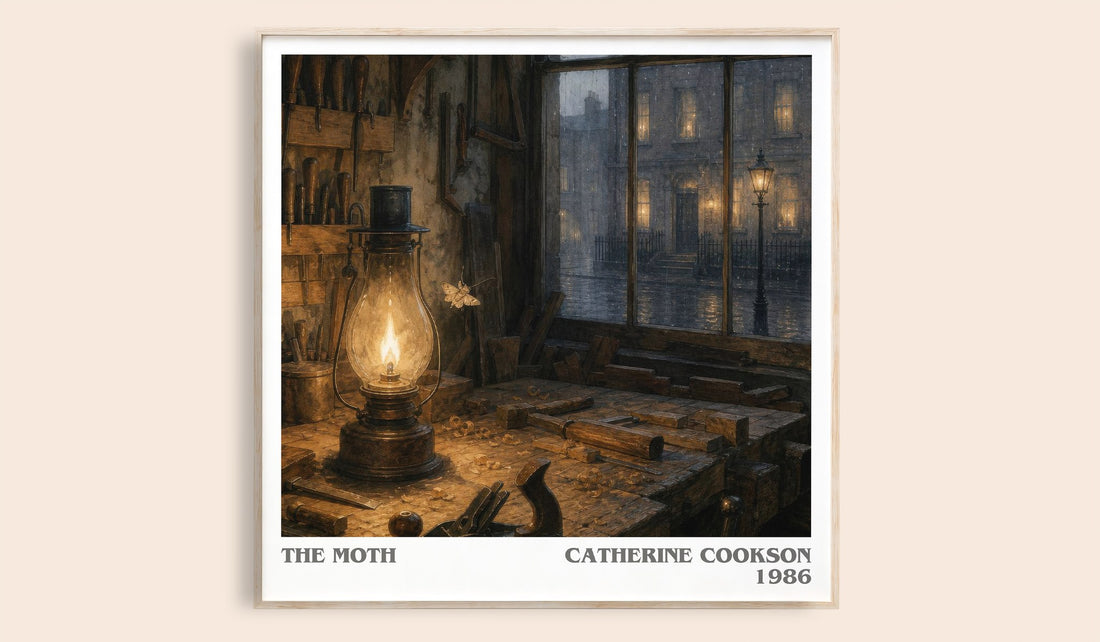 The Moth literary book poster by Catherine Cookson – framed literary art print