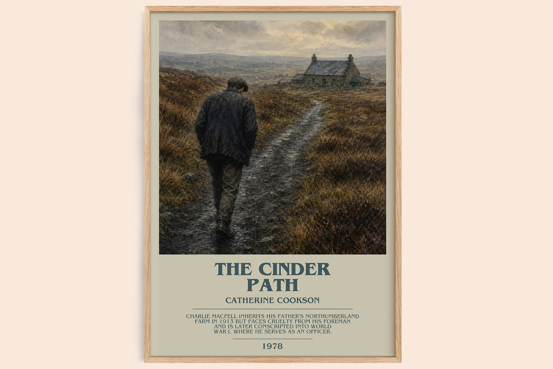 The Cinder Path bookish book poster by Catherine Cookson – framed literary art print
