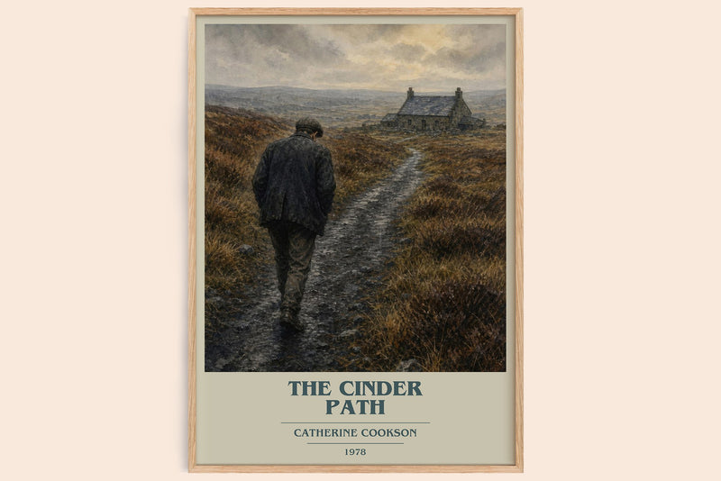The Cinder Path book cover book poster by Catherine Cookson – framed literary art print