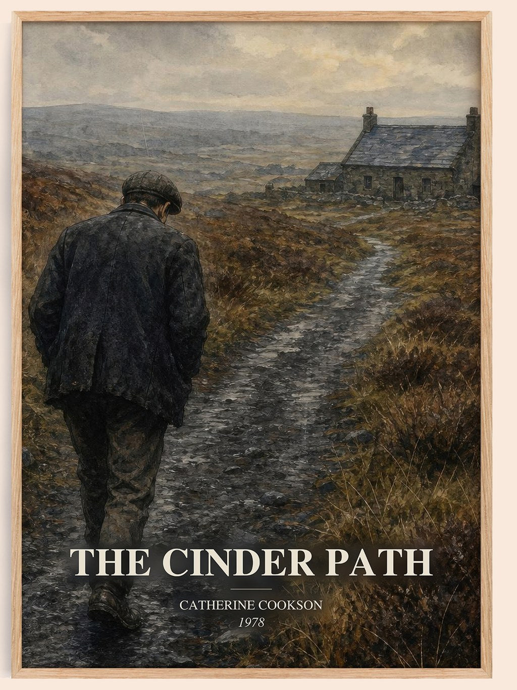 The Cinder Path watercolour book poster by Catherine Cookson – framed literary art print