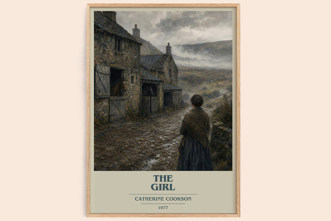 The Girl book cover book poster by Catherine Cookson – framed literary art print