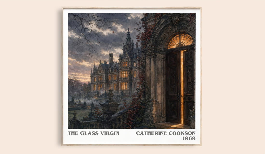 The Glass Virgin literary book poster by Catherine Cookson – framed literary art print