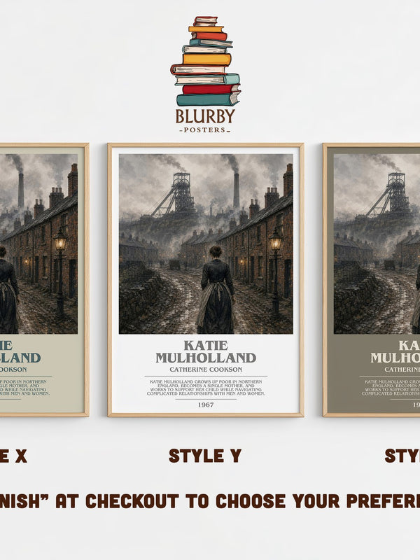 Katie Mulholland bookish print in frame leaning in hallway – historical fiction wall art