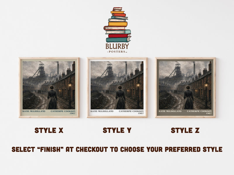 Katie Mulholland literary print in frame leaning in hallway – historical fiction wall art