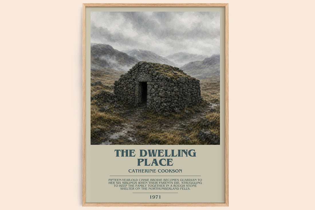 The Dwelling Place bookish book poster by Catherine Cookson – framed literary art print