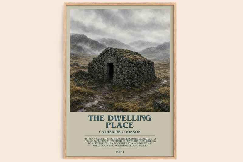 The Dwelling Place bookish book poster by Catherine Cookson – framed literary art print