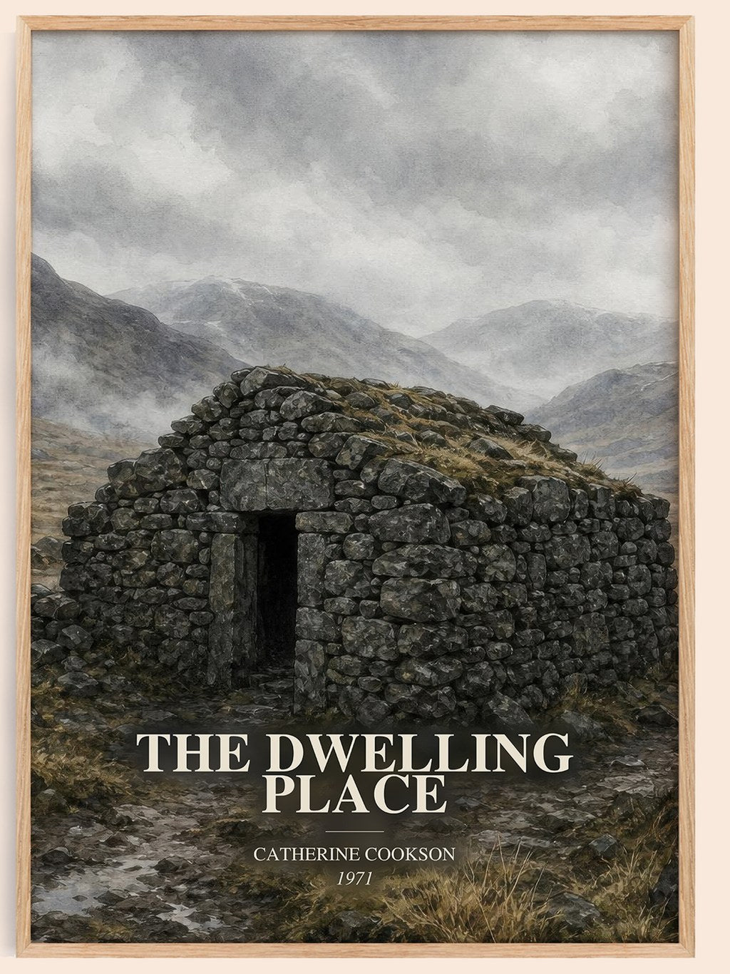 The Dwelling Place watercolour book poster by Catherine Cookson – framed literary art print