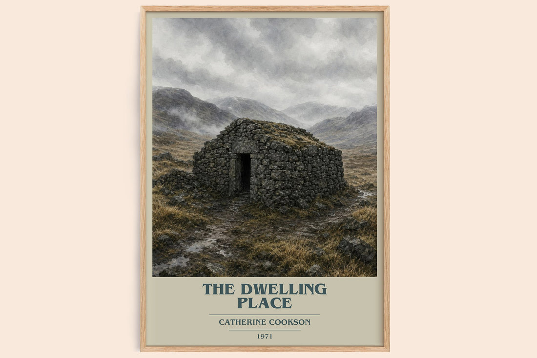 The Dwelling Place book cover book poster by Catherine Cookson – framed literary art print