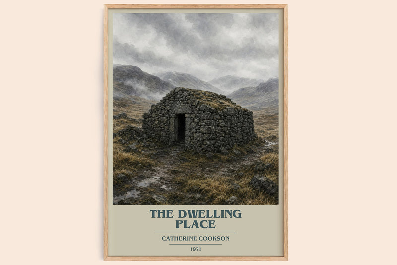 The Dwelling Place book cover book poster by Catherine Cookson – framed literary art print