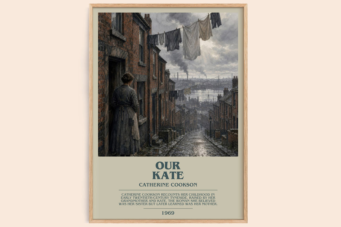 Our Kate bookish book poster by Catherine Cookson – framed literary art print