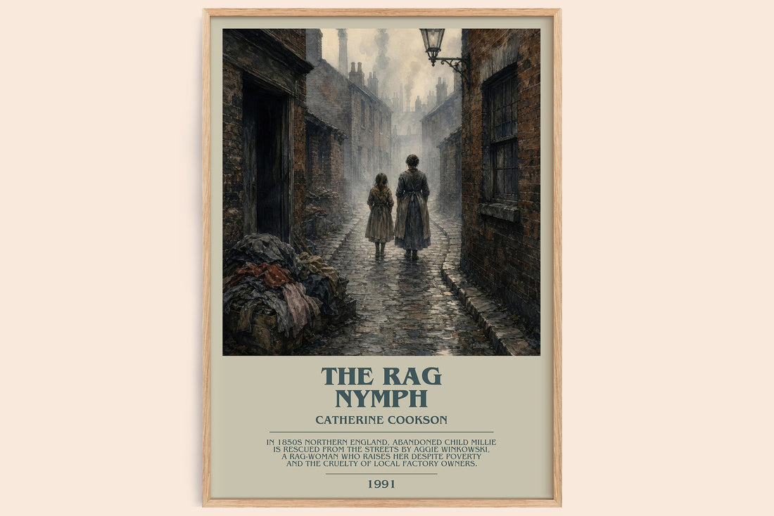 The Rag Nymph bookish book poster by Catherine Cookson – framed literary art print