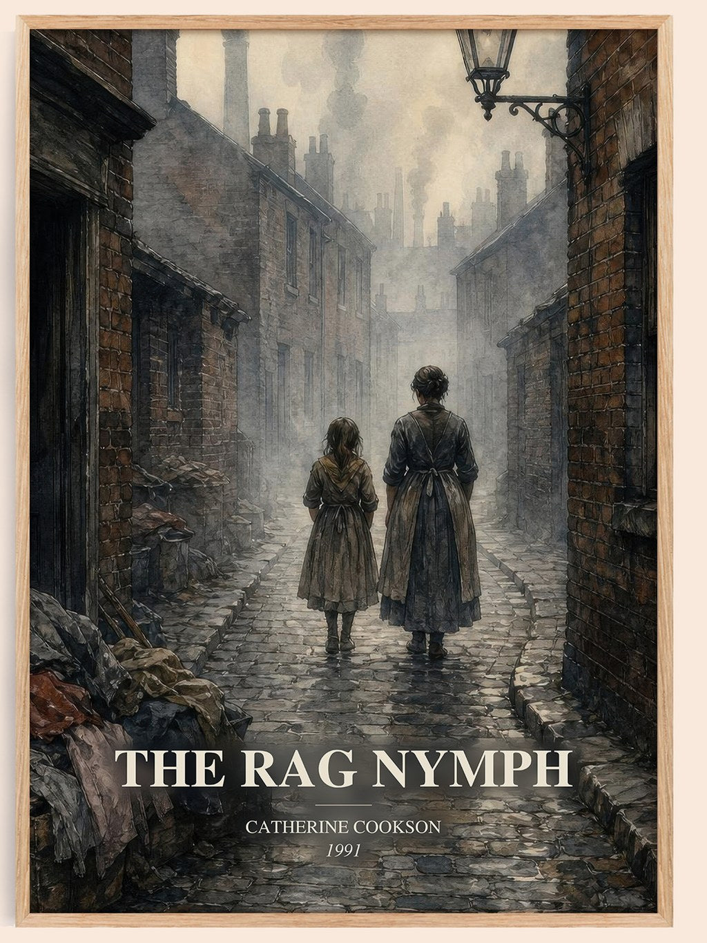 The Rag Nymph watercolour book poster by Catherine Cookson – framed literary art print