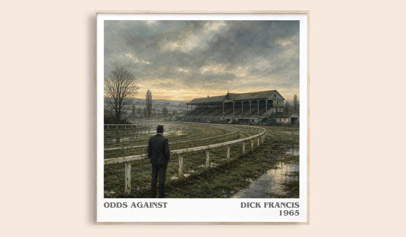 Odds Against literary book poster by Dick Francis – framed literary art print