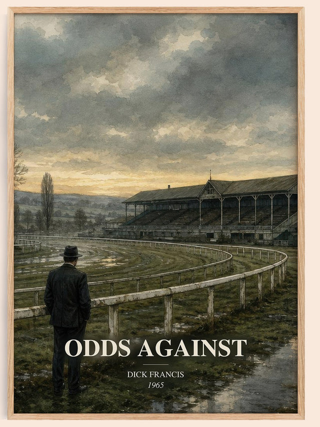Odds Against Book Watercolour Illustration by Dick Francis