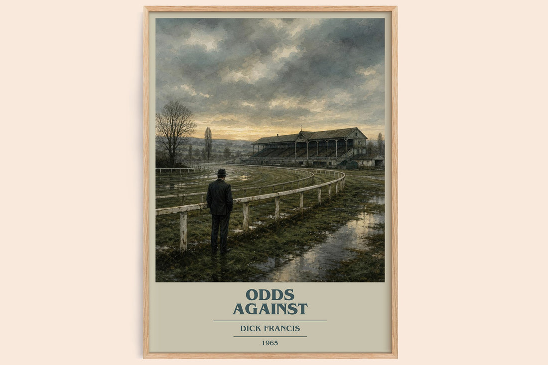 Odds Against book cover book poster by Dick Francis – framed literary art print