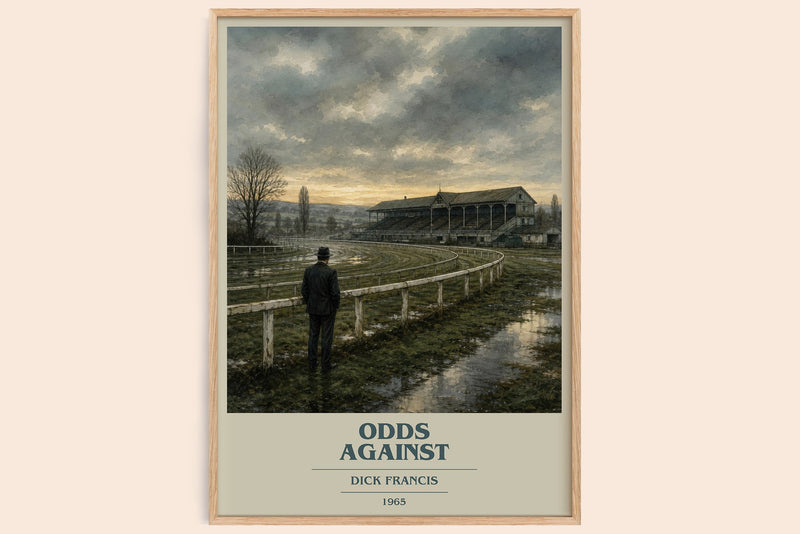 Odds Against book cover book poster by Dick Francis – framed literary art print