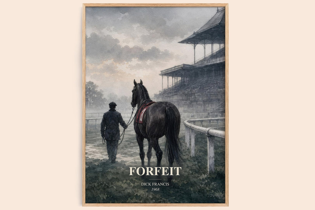 Forfeit watercolour book poster by Dick Francis – framed literary art print