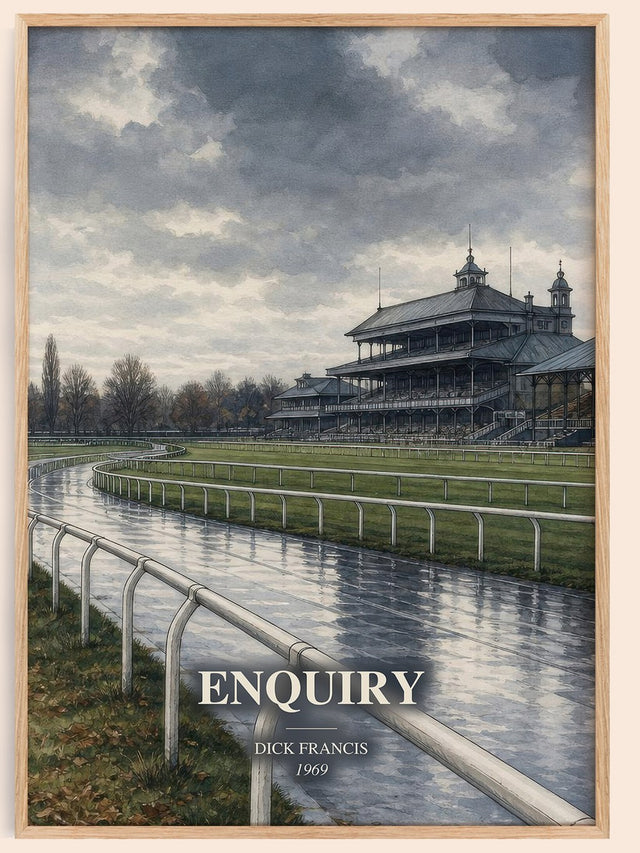 Enquiry Book Watercolour Illustration by Dick Francis