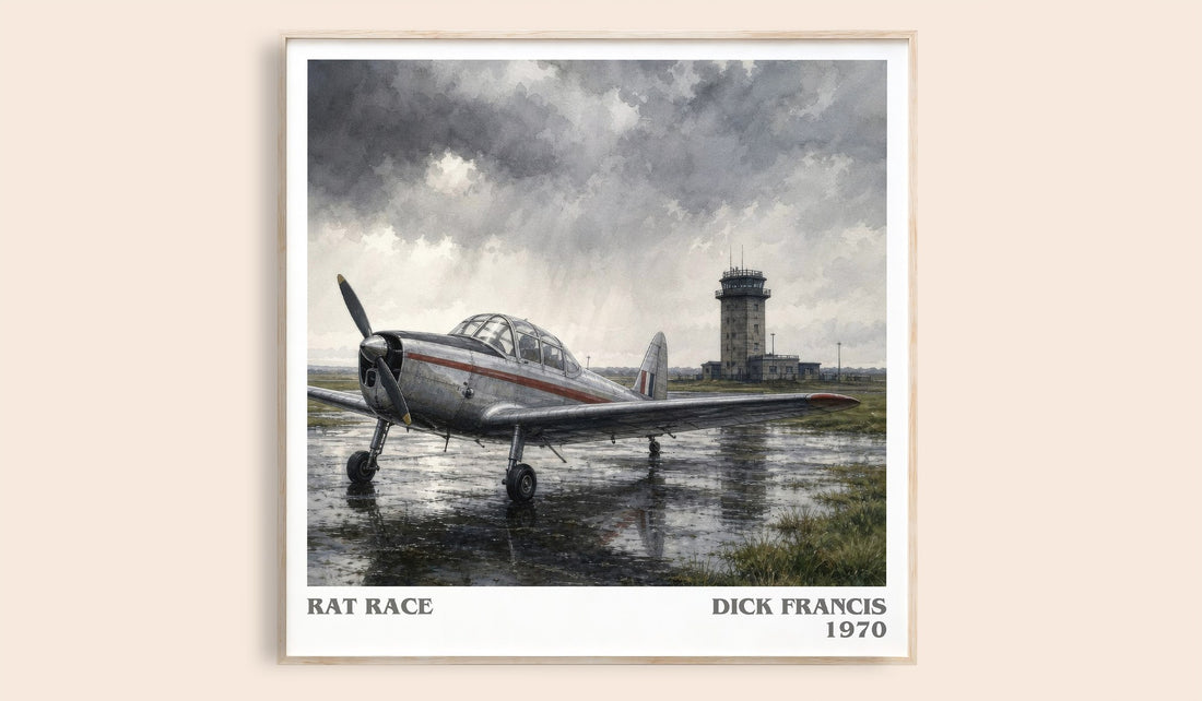 Rat Race literary book poster by Dick Francis – framed literary art print