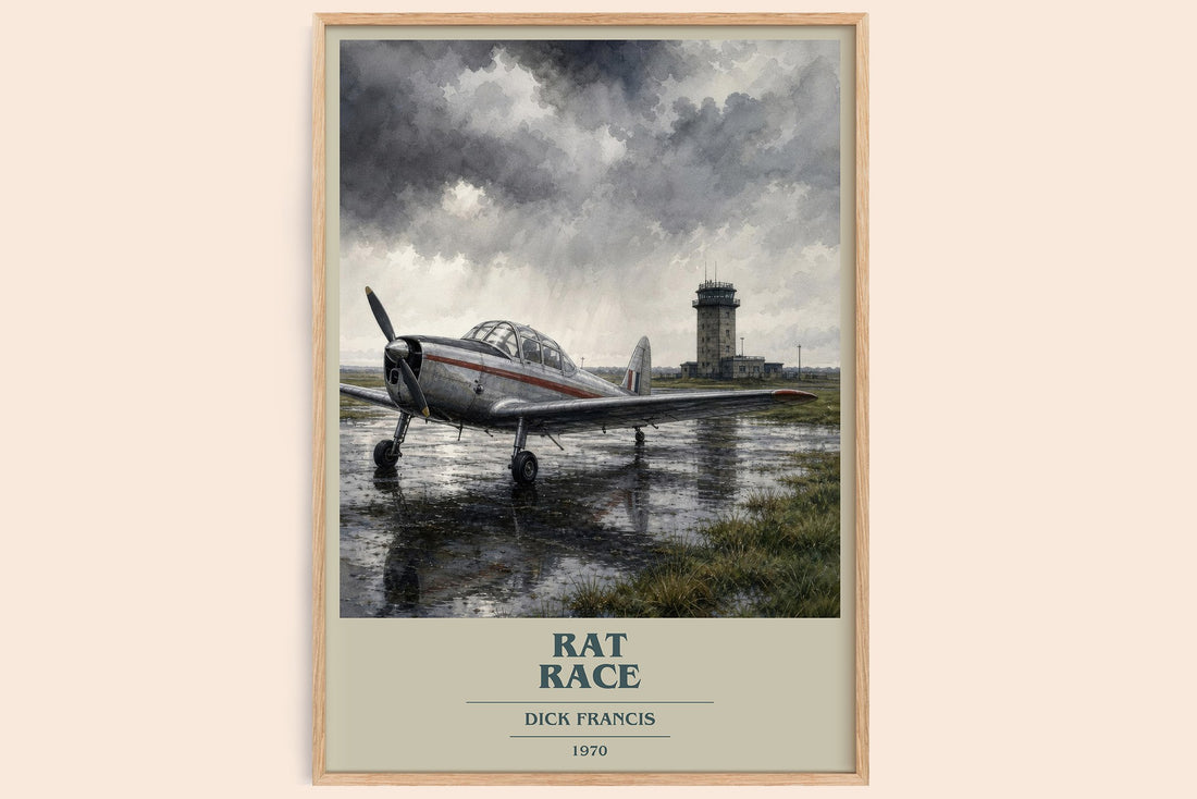 Rat Race book cover book poster by Dick Francis – framed literary art print