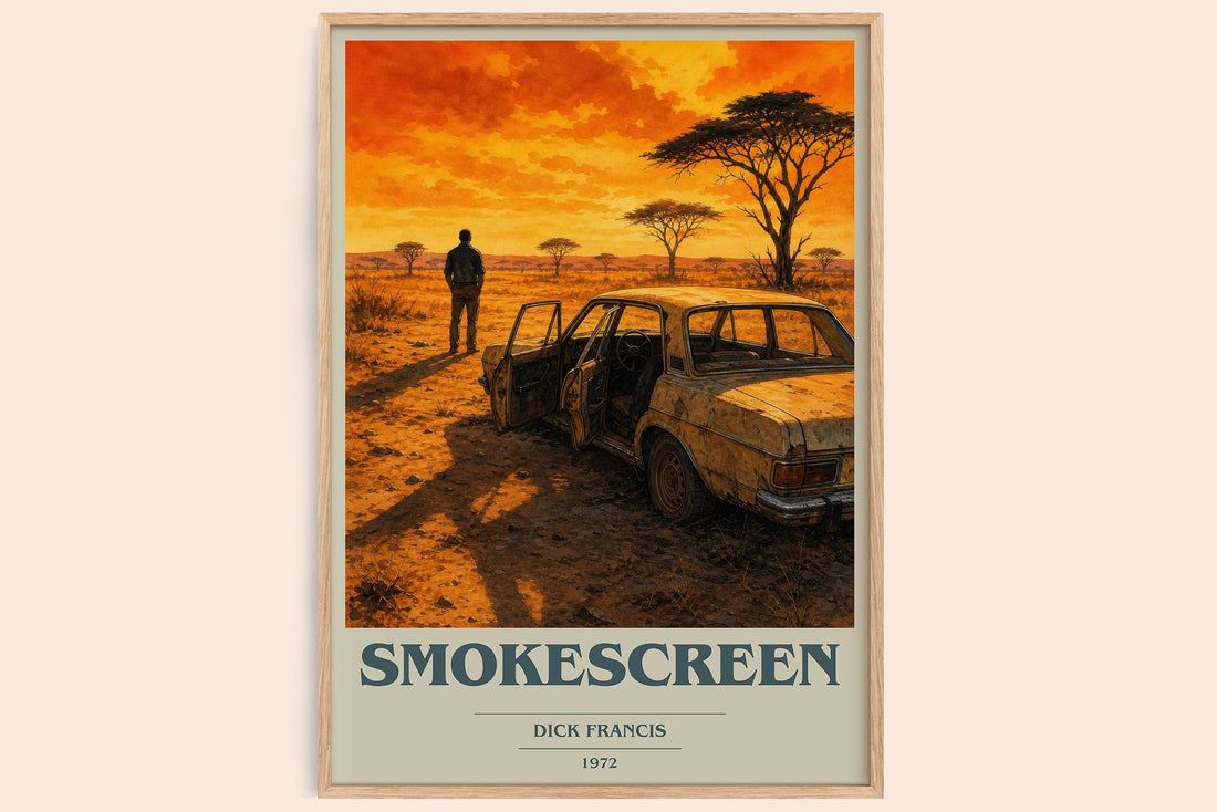 Smokescreen book cover book poster by Dick Francis – framed literary art print