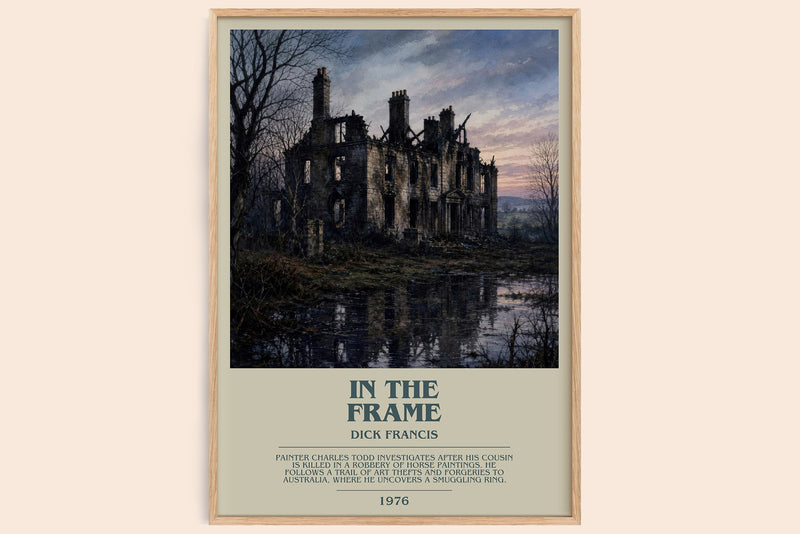 In the Frame bookish book poster by Dick Francis – framed literary art print