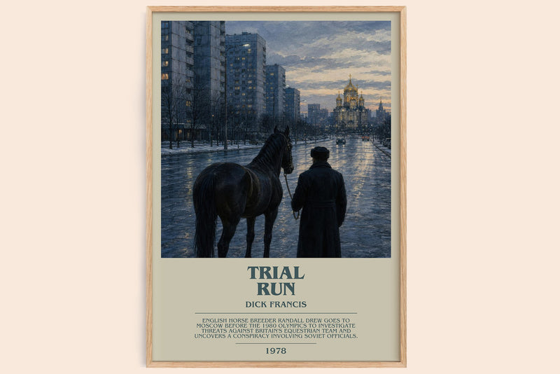 Trial Run bookish book poster by Dick Francis – framed literary art print