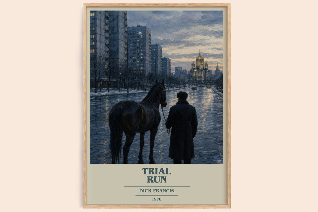 Trial Run book cover book poster by Dick Francis – framed literary art print