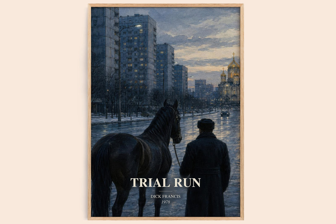 Trial Run watercolour book poster by Dick Francis – framed literary art print