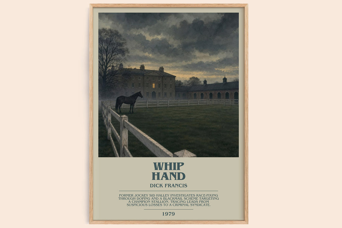 Whip Hand bookish book poster by Dick Francis – framed literary art print