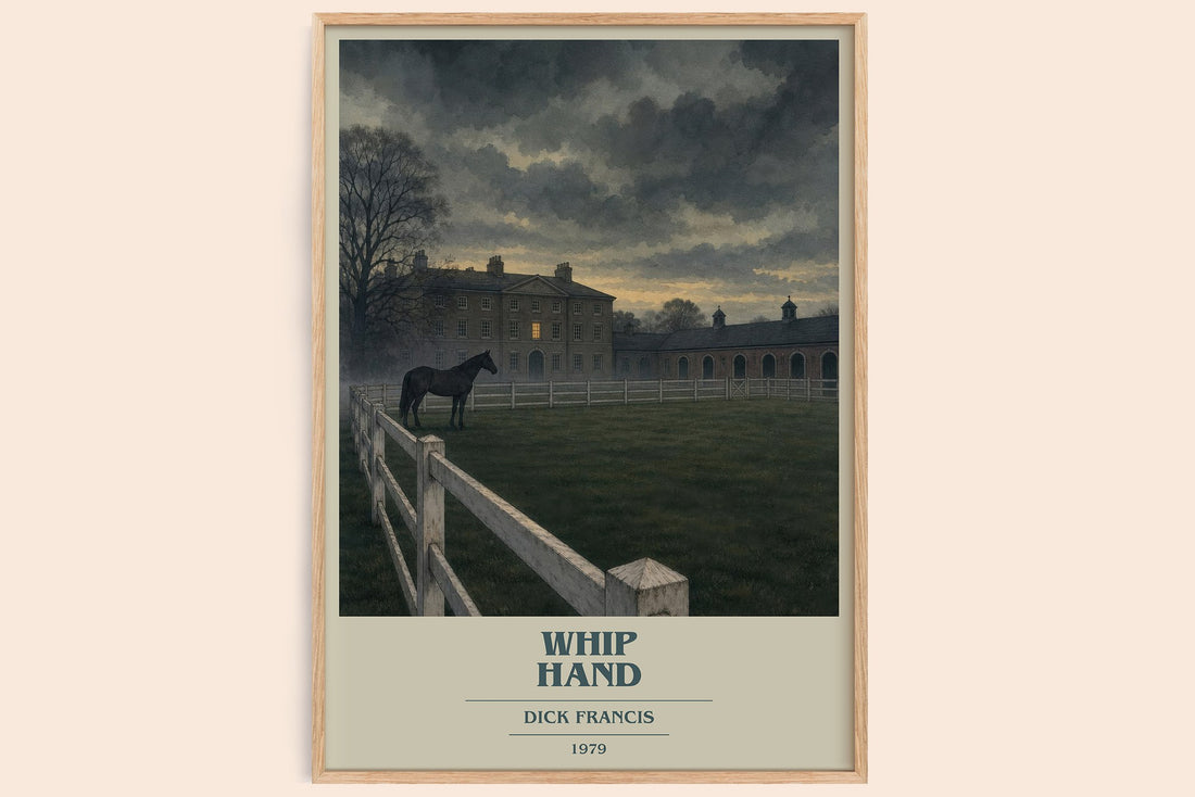 Whip Hand book cover book poster by Dick Francis – framed literary art print