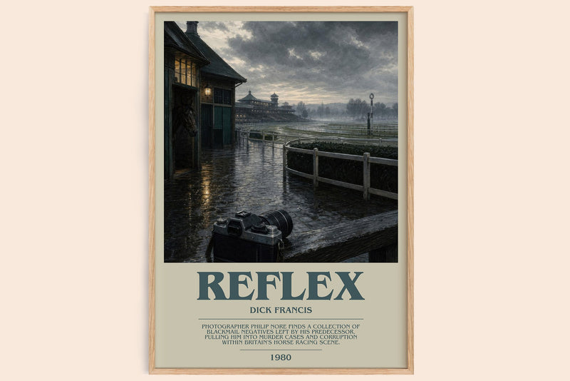 Reflex bookish book poster by Dick Francis – framed literary art print