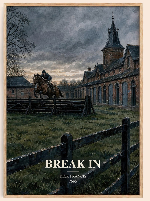Break In Book Watercolour Illustration by Dick Francis