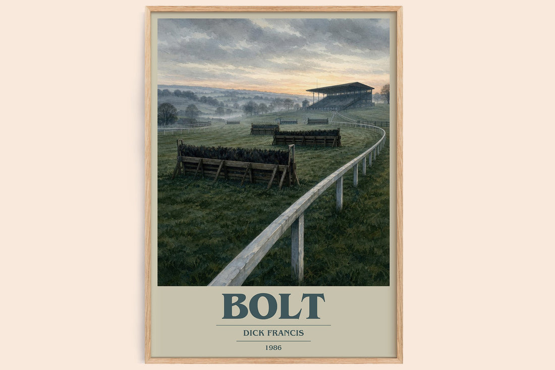 Bolt book cover book poster by Dick Francis – framed literary art print