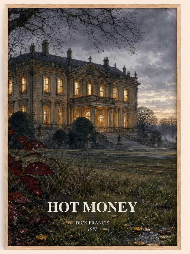Hot Money Book Watercolour Illustration by Dick Francis