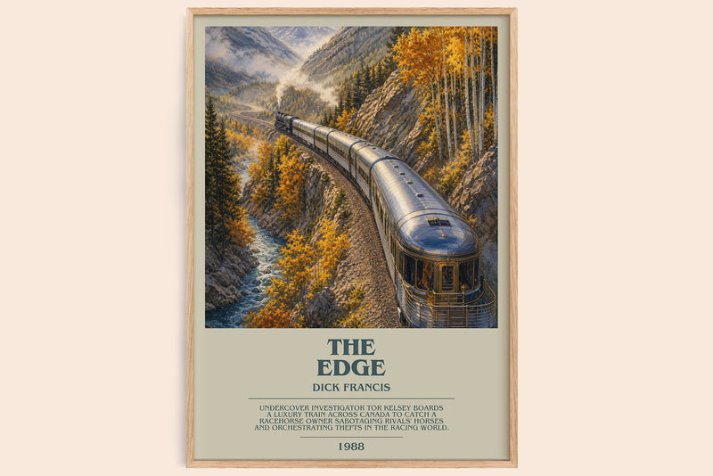 The Edge bookish book poster by Dick Francis – framed literary art print