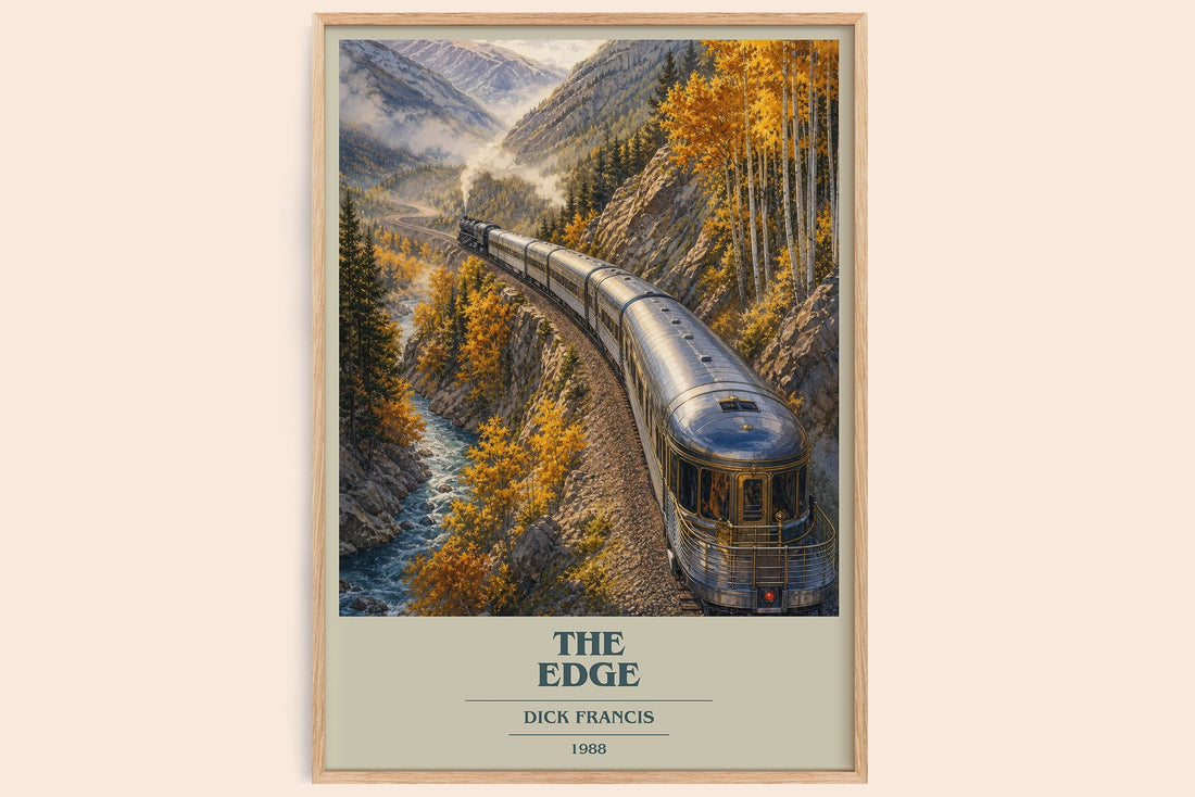 The Edge book cover book poster by Dick Francis – framed literary art print