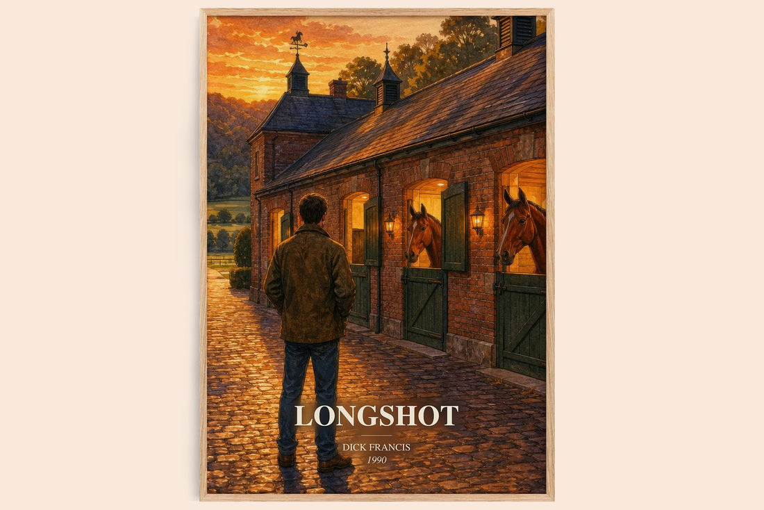 Longshot watercolour book poster by Dick Francis – framed literary art print
