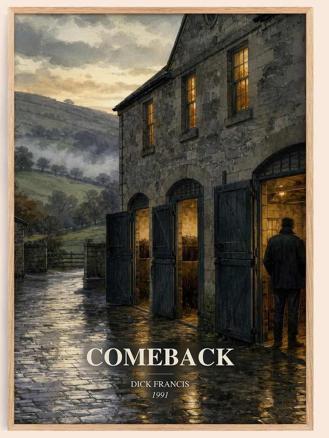 Comeback Book Watercolour Illustration by Dick Francis