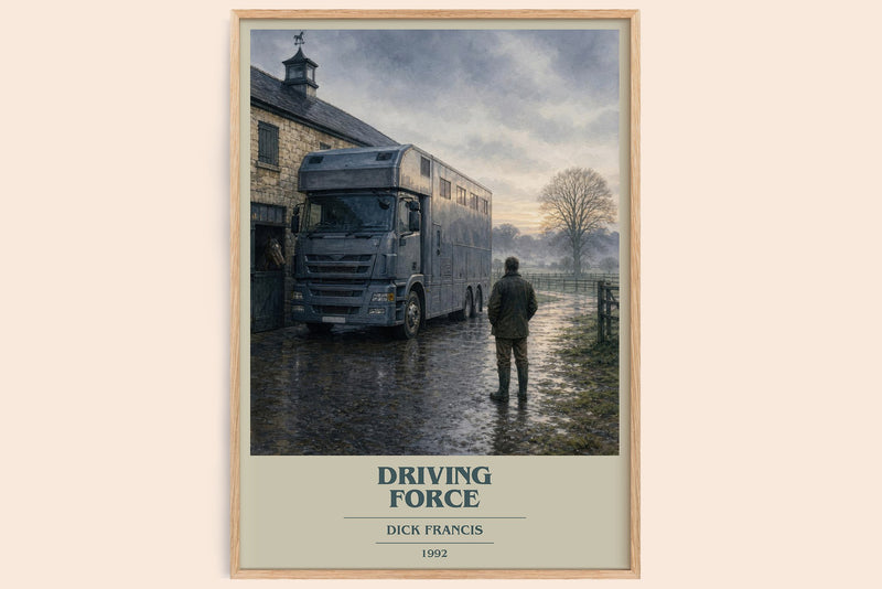 Driving Force book cover book poster by Dick Francis – framed literary art print
