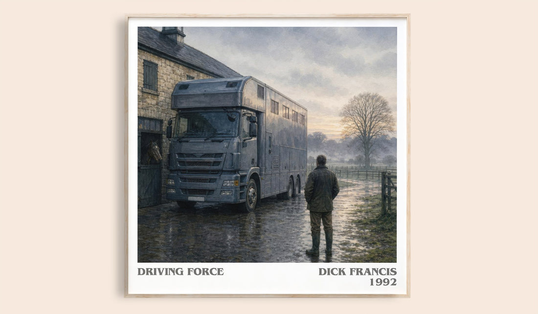 Driving Force literary book poster by Dick Francis – framed literary art print