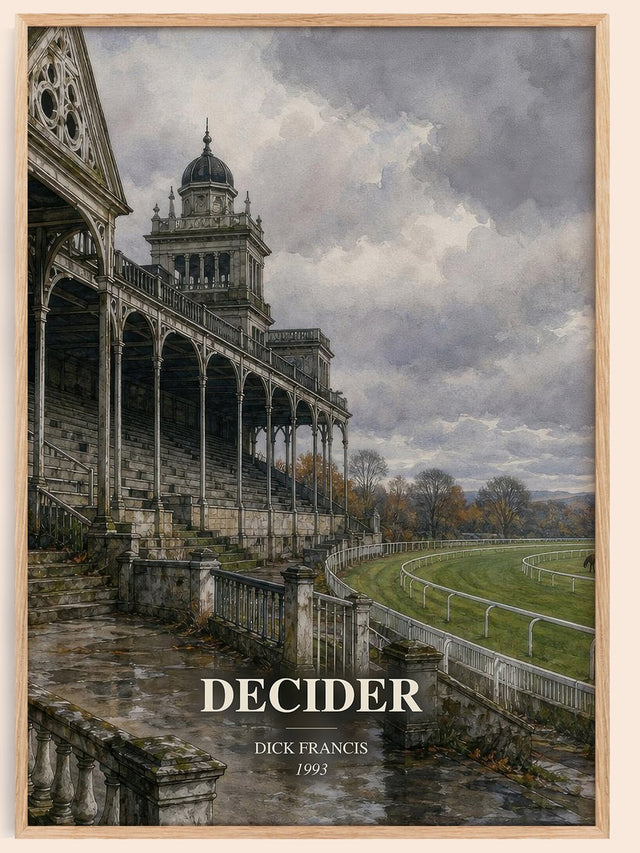 Decider Book Watercolour Illustration by Dick Francis