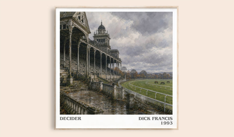 Decider literary book poster by Dick Francis – framed literary art print