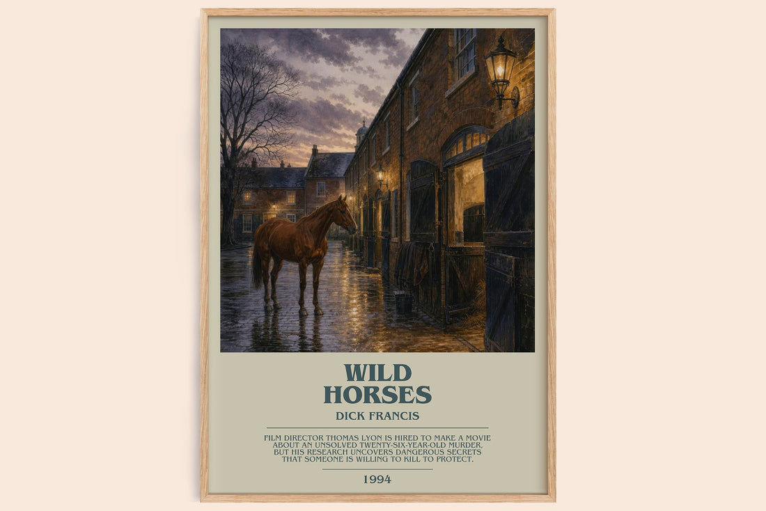 Wild Horses bookish book poster by Dick Francis – framed literary art print